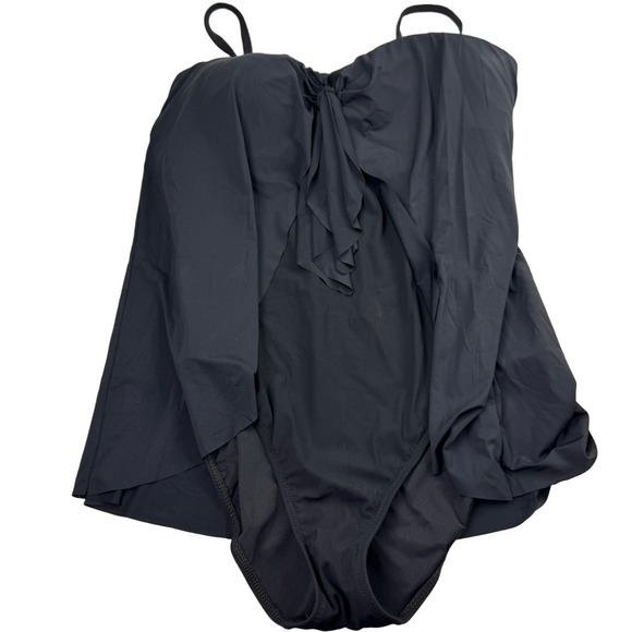 Christina Black Bandeau Flare Swimdress size 16 - Picture 1 of 10